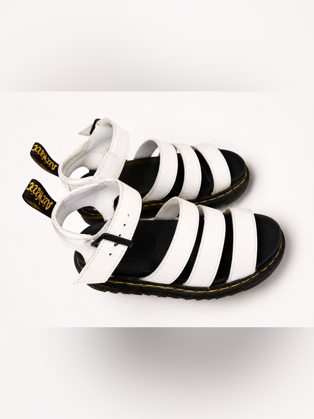 Dr. Martens White Strap Platform Sandals | Chunky Sole | Women’s